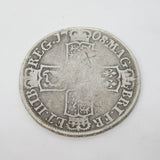 Queen Anne Edinburgh Mint Silver Half Crown Coin Antique 1708 Fair Condition