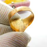Georgian 12ct Gold Bulls Eye Agate Mourning Ring 'Charles Williams Ob. 1799, Aged 84' Antique