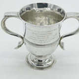 George III Sterling Silver Loving Cup Engraved Antique 1775 London Thomas Wallis