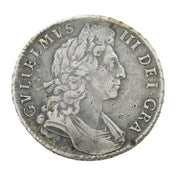 King William III First Bust Half Crown Coin Antique 1697 Fair Condition