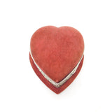 Large Victorian Sterling Silver Bird & Floral Pattern Heart Pin Cushion Box 1900 William Comyns