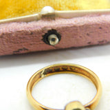 Victorian 22ct Yellow Gold & Turquoise Lucky Clover Ring Antique c1880 Sheffield