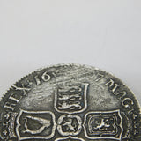 King William III First Bust Half Crown Coin Antique 1697 Fair Condition