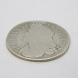 King James II Early Milled Silver Half Crown Coin 1685 First Bust Fair Condition