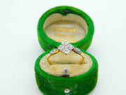 Victorian 18ct Yellow Gold & Diamond Set Dress Ring Antique c1890