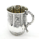 George IV Sterling Silver Floral & Dragon Christening Mug Antique 1826 London