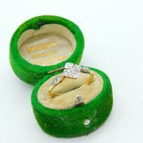 Victorian 18ct Yellow Gold & Diamond Set Dress Ring Antique c1890