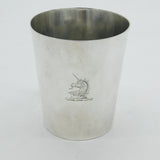 Victorian Sterling Silver Unicorn Crest Water Beaker Antique 1868 Sheffield