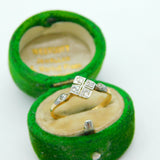Victorian 18ct Yellow Gold & Diamond Set Dress Ring Antique c1890