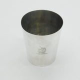Victorian Sterling Silver Unicorn Crest Water Beaker Antique 1868 Sheffield