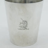 Victorian Sterling Silver Unicorn Crest Water Beaker Antique 1868 Sheffield