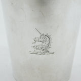 Victorian Sterling Silver Unicorn Crest Water Beaker Antique 1868 Sheffield