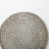 William & Mary Early Milled Silver Half Crown Second Busts 1691 Antique Fair