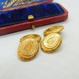 Victorian 15ct Yellow Gold Horseshoe Good Luck Cufflinks Antique c1880