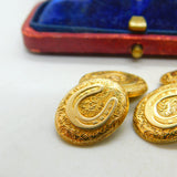 Victorian 15ct Yellow Gold Horseshoe Good Luck Cufflinks Antique c1880