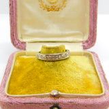 9ct White Gold Diamond Set Half Eternity Ring Vintage 1977 Birmingham