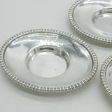 George III Sterling Silver Salt Cellar Dish Six Part Set Antique 1807 Sheffield