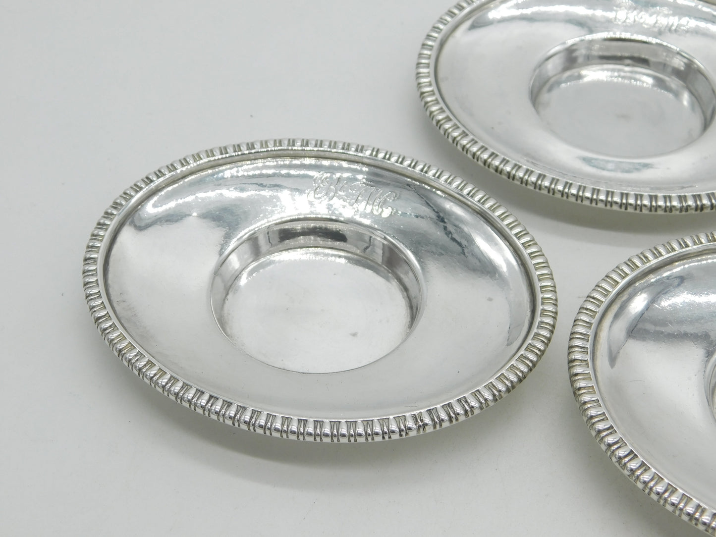 George III Sterling Silver Salt Cellar Dish Six Part Set Antique 1807 Sheffield