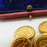 Victorian 15ct Yellow Gold Horseshoe Good Luck Cufflinks Antique c1880