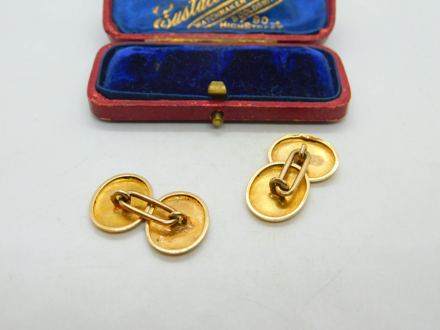 Victorian 15ct Yellow Gold Horseshoe Good Luck Cufflinks Antique c1880