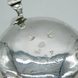 George II Sterling Silver Glass Lined Salt Cellar Antique 1755 London