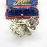 Georgian Sterling Silver Rose Flower Teapot Finial 1833 Sheffield Antique