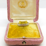 9ct White Gold Diamond Set Half Eternity Ring Vintage 1977 Birmingham