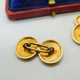 Victorian 15ct Yellow Gold Horseshoe Good Luck Cufflinks Antique c1880