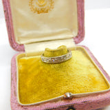 9ct White Gold Diamond Set Half Eternity Ring Vintage 1977 Birmingham