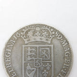 William & Mary Early Milled Half Crown Coin First Shield 1689 Antique Fine