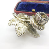Georgian Sterling Silver Rose Flower Teapot Finial 1833 Sheffield Antique