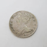 Queen Anne Silver Early Milled Half Crown Coin Edinburgh Mint 1707 Antique