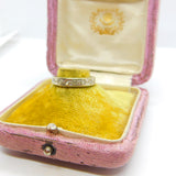 9ct White Gold Diamond Set Half Eternity Ring Vintage 1977 Birmingham