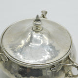 Arts & Crafts Planished Sterling Silver Sugar Bowl & Lid Antique 1911 London