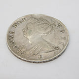Queen Anne Silver Early Milled Half Crown Coin Edinburgh Mint 1707 Antique