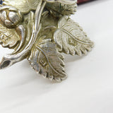 Georgian Sterling Silver Rose Flower Teapot Finial 1833 Sheffield Antique