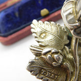 Georgian Sterling Silver Rose Flower Teapot Finial 1833 Sheffield Antique