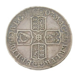 Queen Anne Silver Early Milled Half Crown Coin Edinburgh Mint 1707 Antique