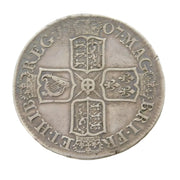 Queen Anne Silver Early Milled Half Crown Coin Edinburgh Mint 1707 Antique