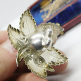 Georgian Sterling Silver Rose Flower Teapot Finial 1833 Sheffield Antique