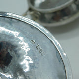 Arts & Crafts Planished Sterling Silver Sugar Bowl & Lid Antique 1911 London