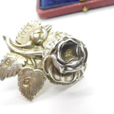 Georgian Sterling Silver Rose Flower Teapot Finial 1833 Sheffield Antique