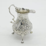 George III Sterling Silver Floral Pattern Baluster Cream Jug Antique 1765 London