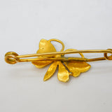 Victorian 15ct Gold & Seed Pearl Butterfly Sweetheart Brooch Antique c1900