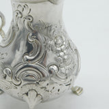 George III Sterling Silver Floral Pattern Baluster Cream Jug Antique 1765 London