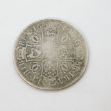 King Charles II Early Milled Silver Half Crown Coin 1674 Antique Fair Condition