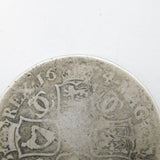 King Charles II Early Milled Silver Half Crown Coin 1674 Antique Fair Condition
