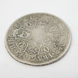 King Charles II Early Milled Silver Half Crown Coin 1674 Antique Fair Condition