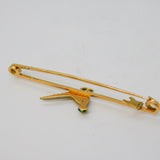 Edwardian 15ct Gold & Enamel Shooting Interest Pheasant Brooch Antique c1910