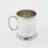 Sterling Silver Minimal Christening Mug Tankard Antique 1944 London
